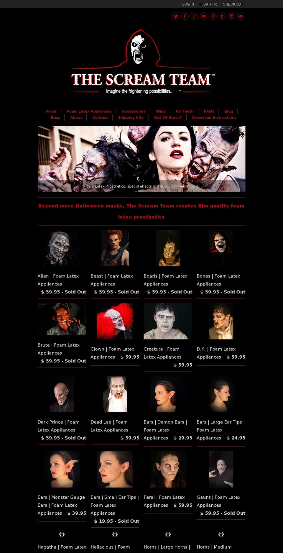 beyondhalloween.com shopify website screenshot