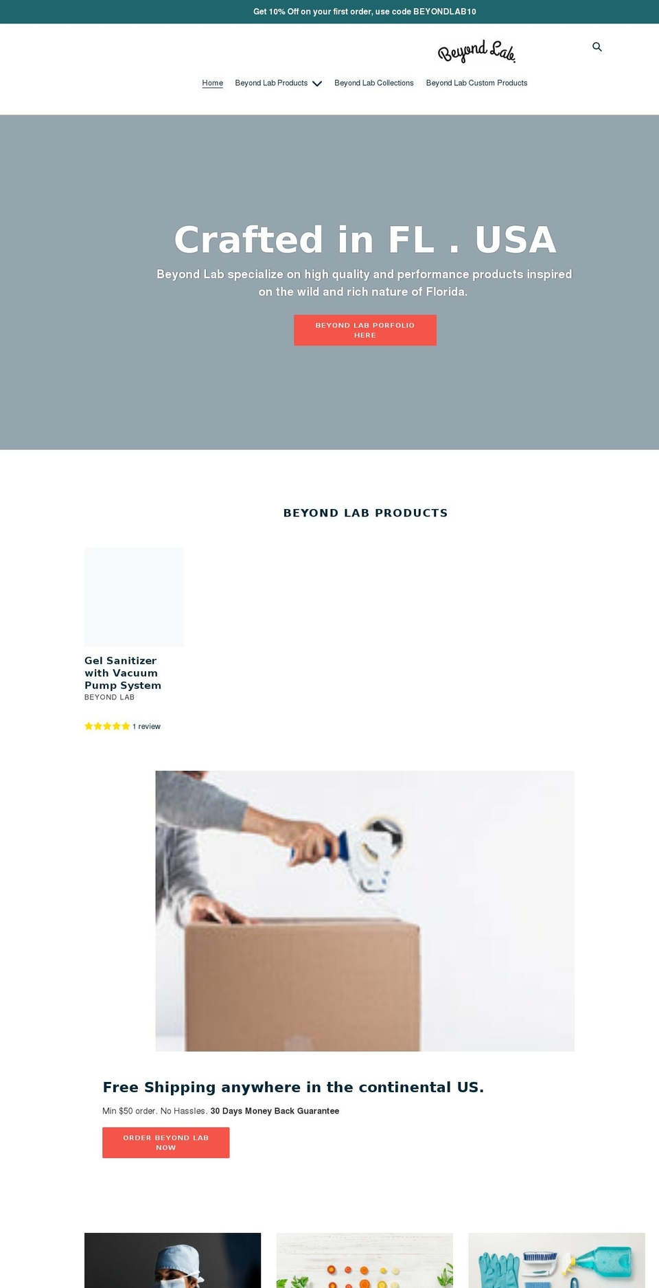 beyondlab.com shopify website screenshot