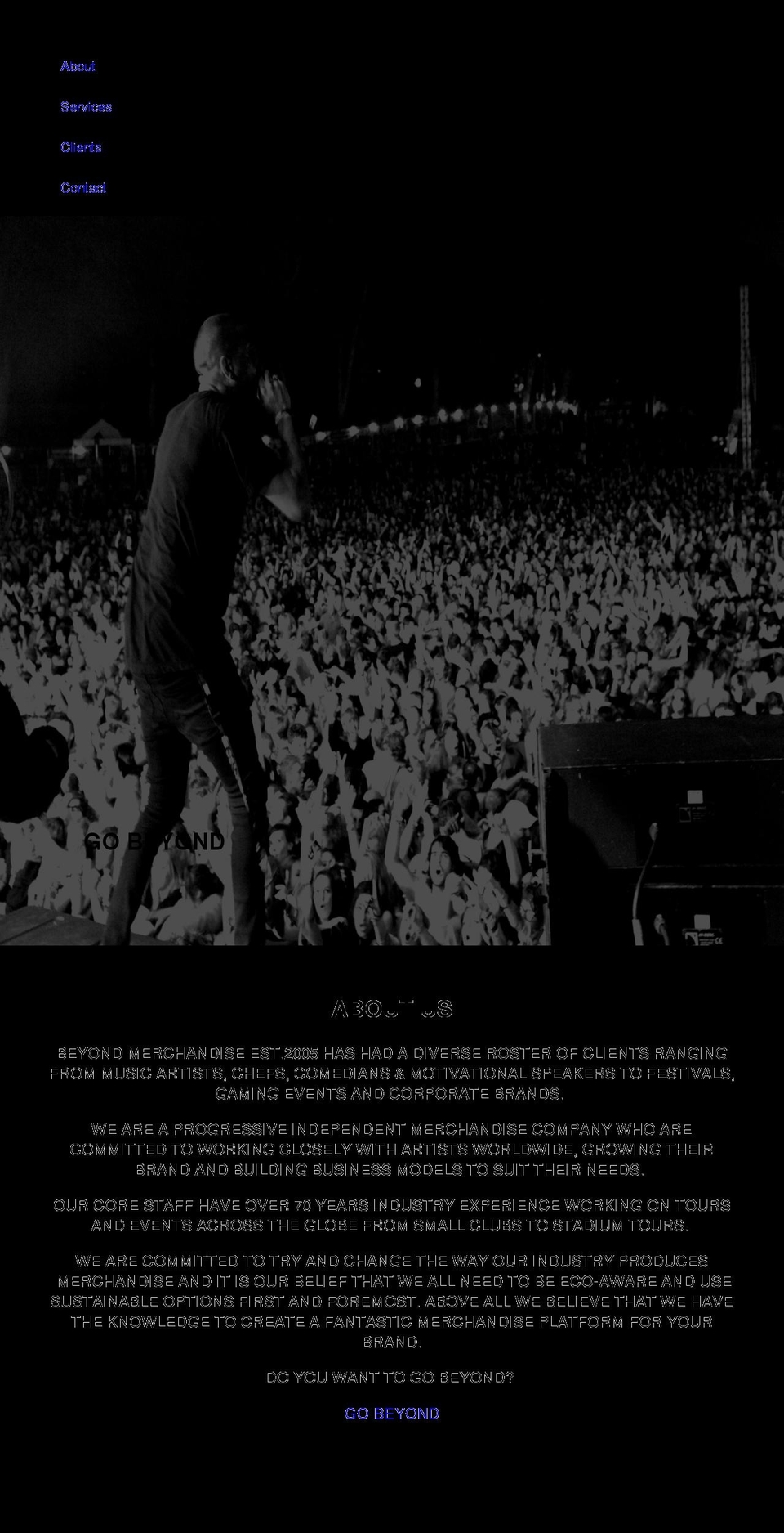 beyondmerch.co.uk shopify website screenshot