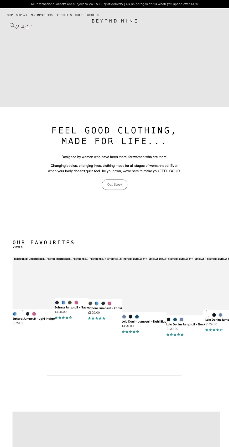 beyondnine.co.uk shopify website screenshot