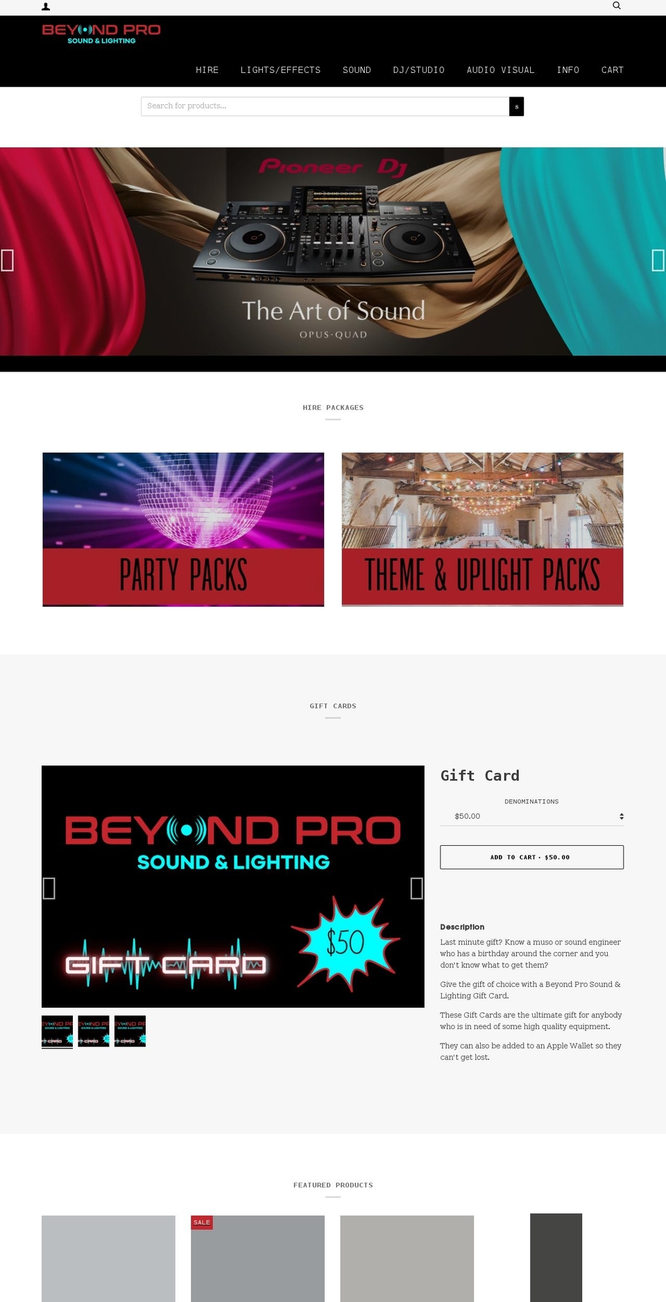 beyondprosl.com.au shopify website screenshot