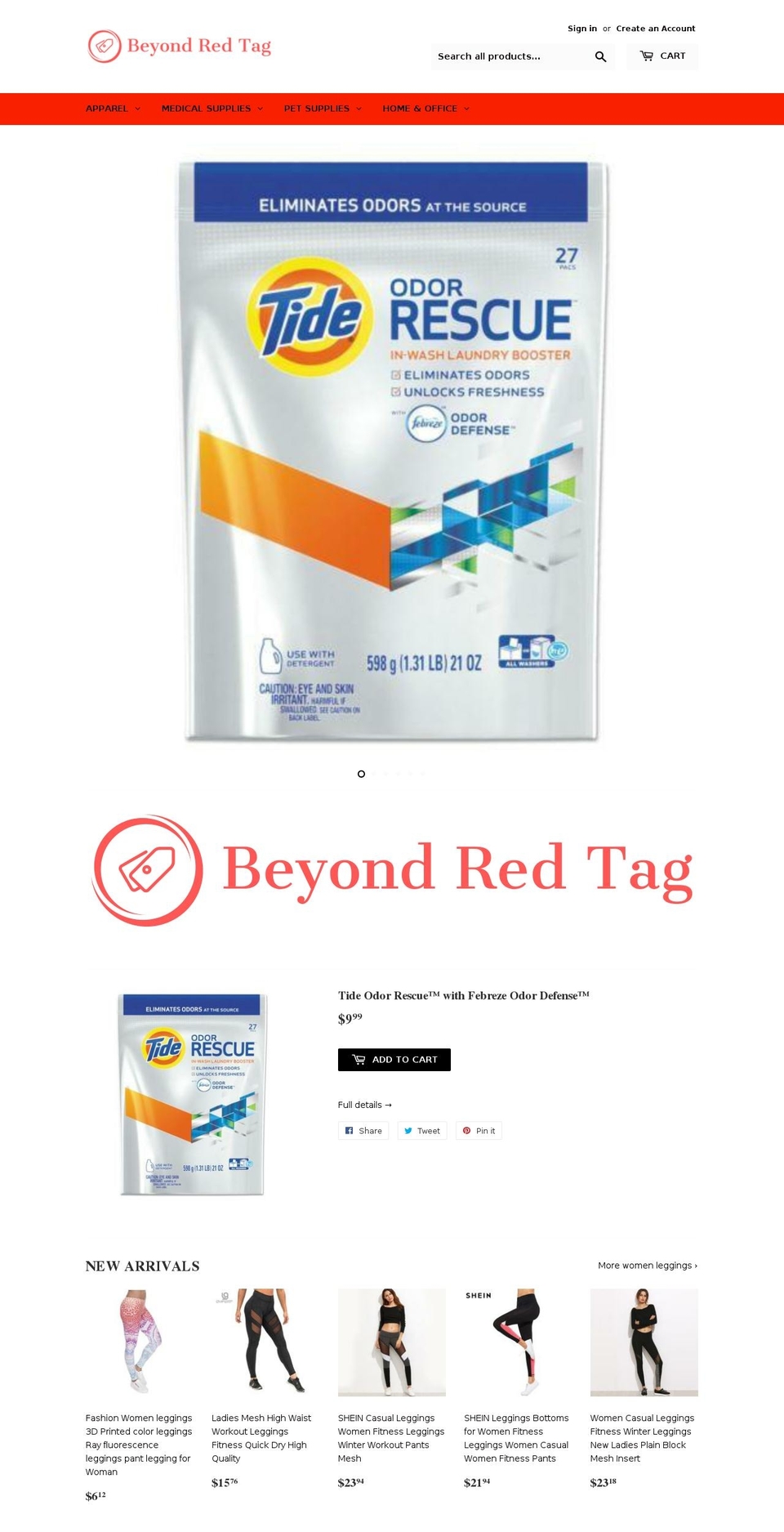 beyondredtag.com — Shopify storefront screenshot