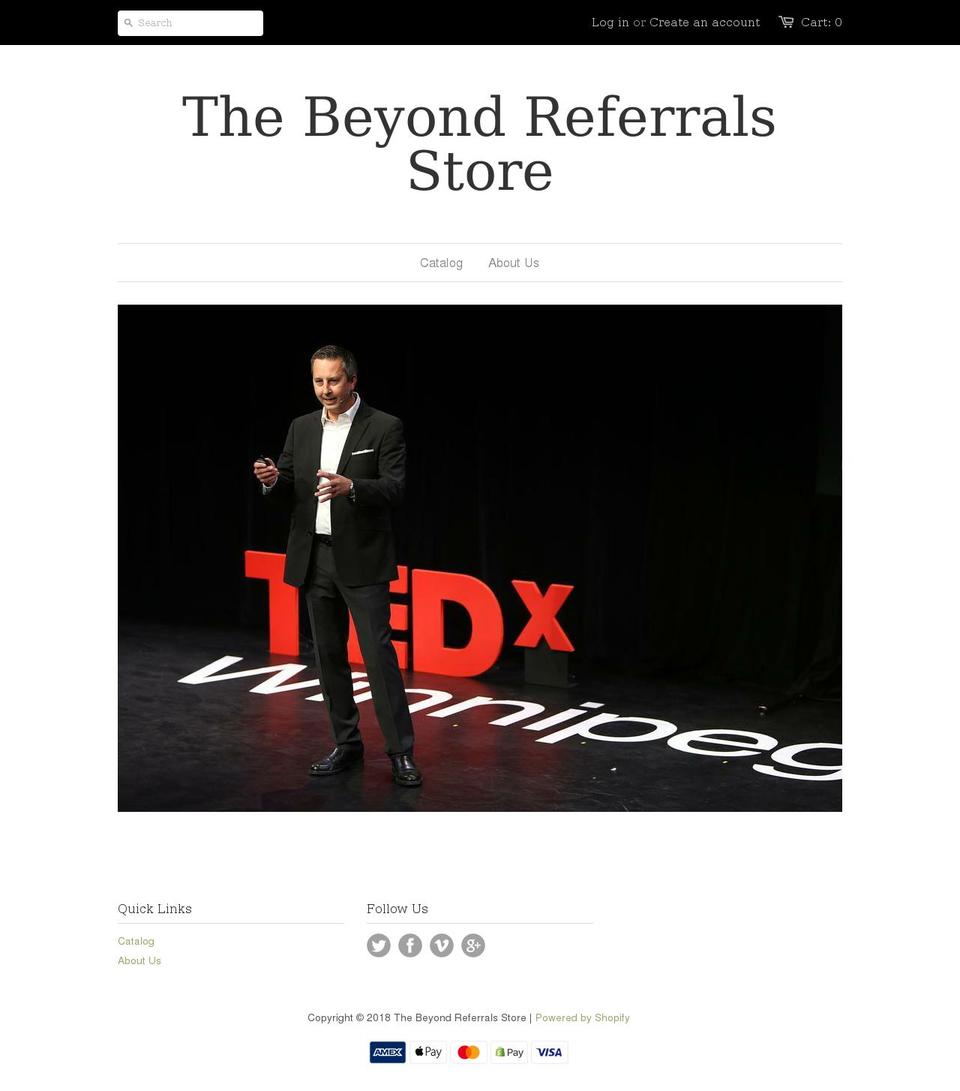 beyondreferralsstore.com — Shopify storefront screenshot