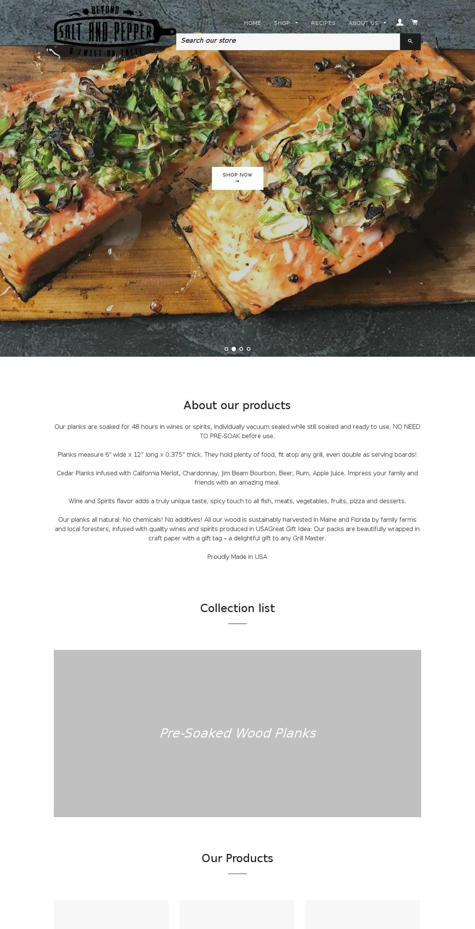 beyondsaltandpepper.com shopify website screenshot