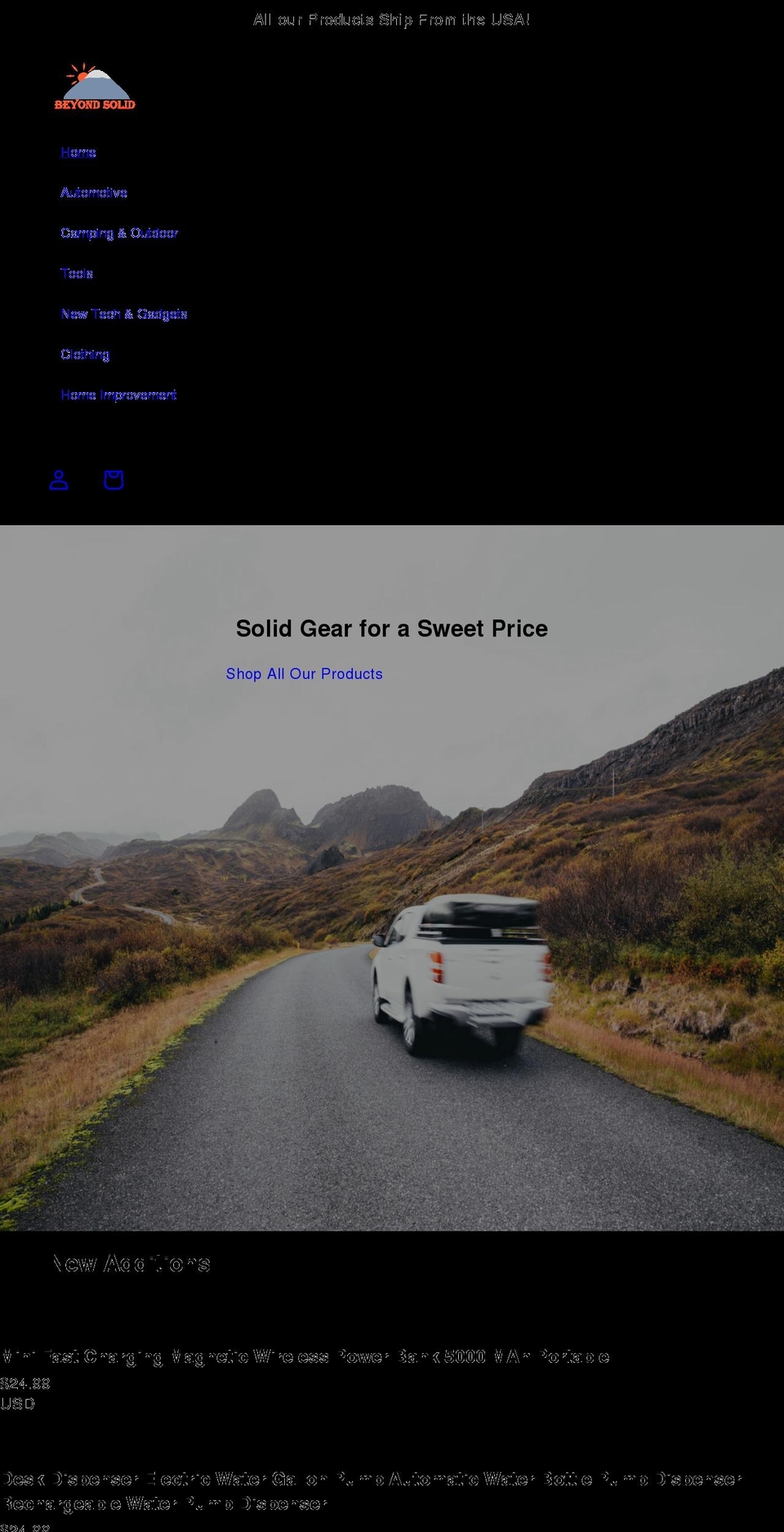 beyondsolid.com shopify website screenshot