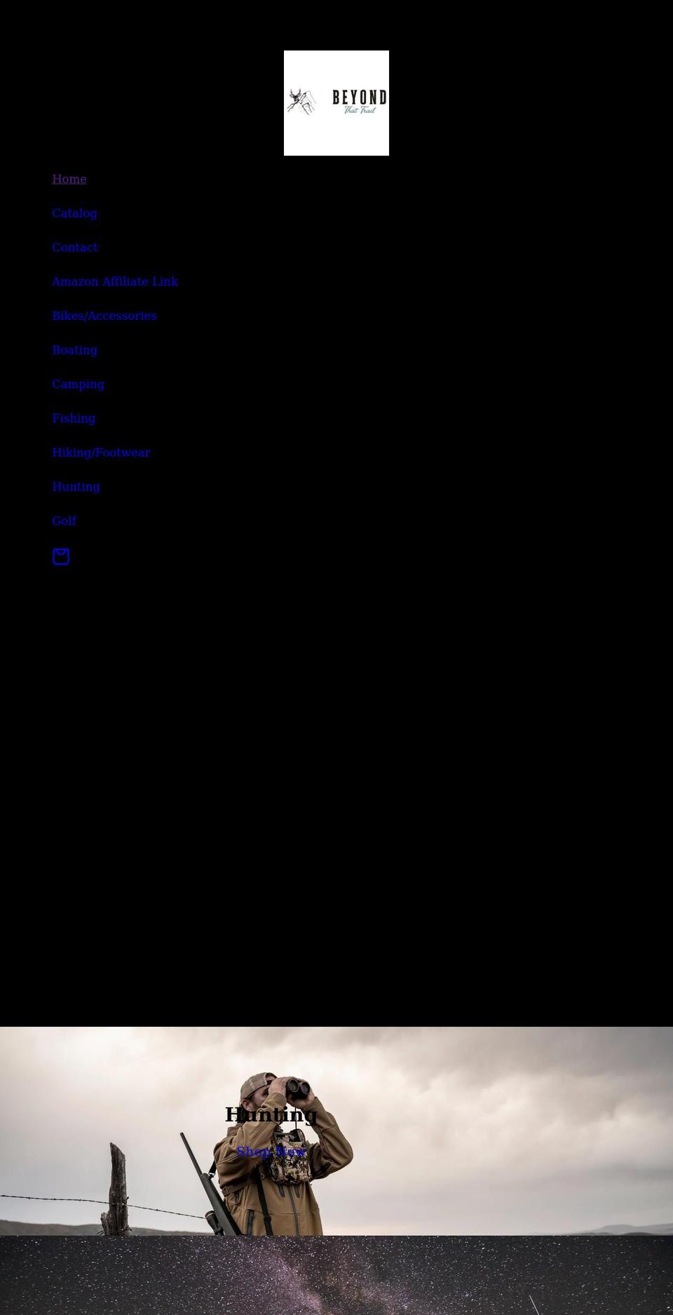 beyondthattrail.com shopify website screenshot