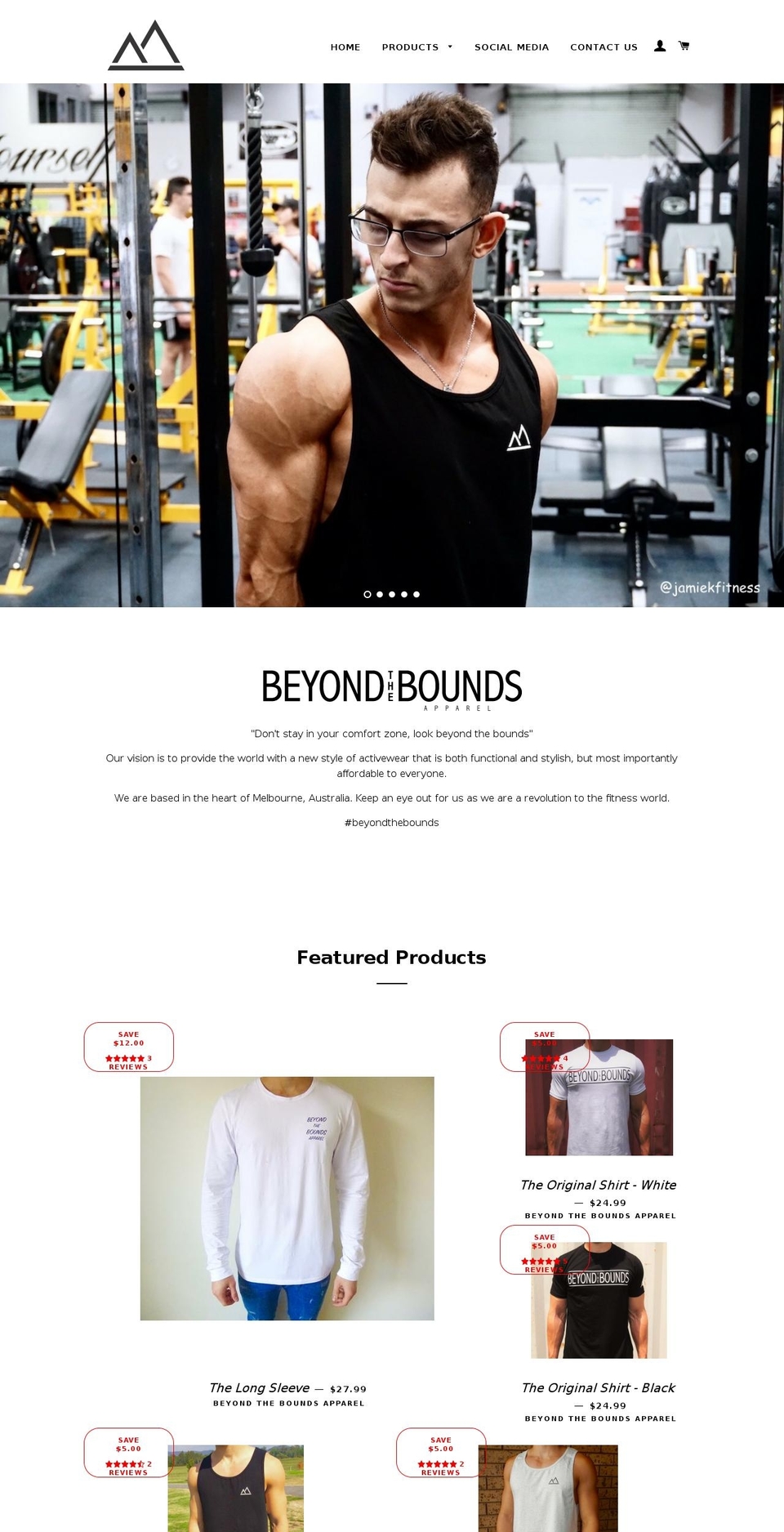 beyondtheboundsapparel.com shopify website screenshot