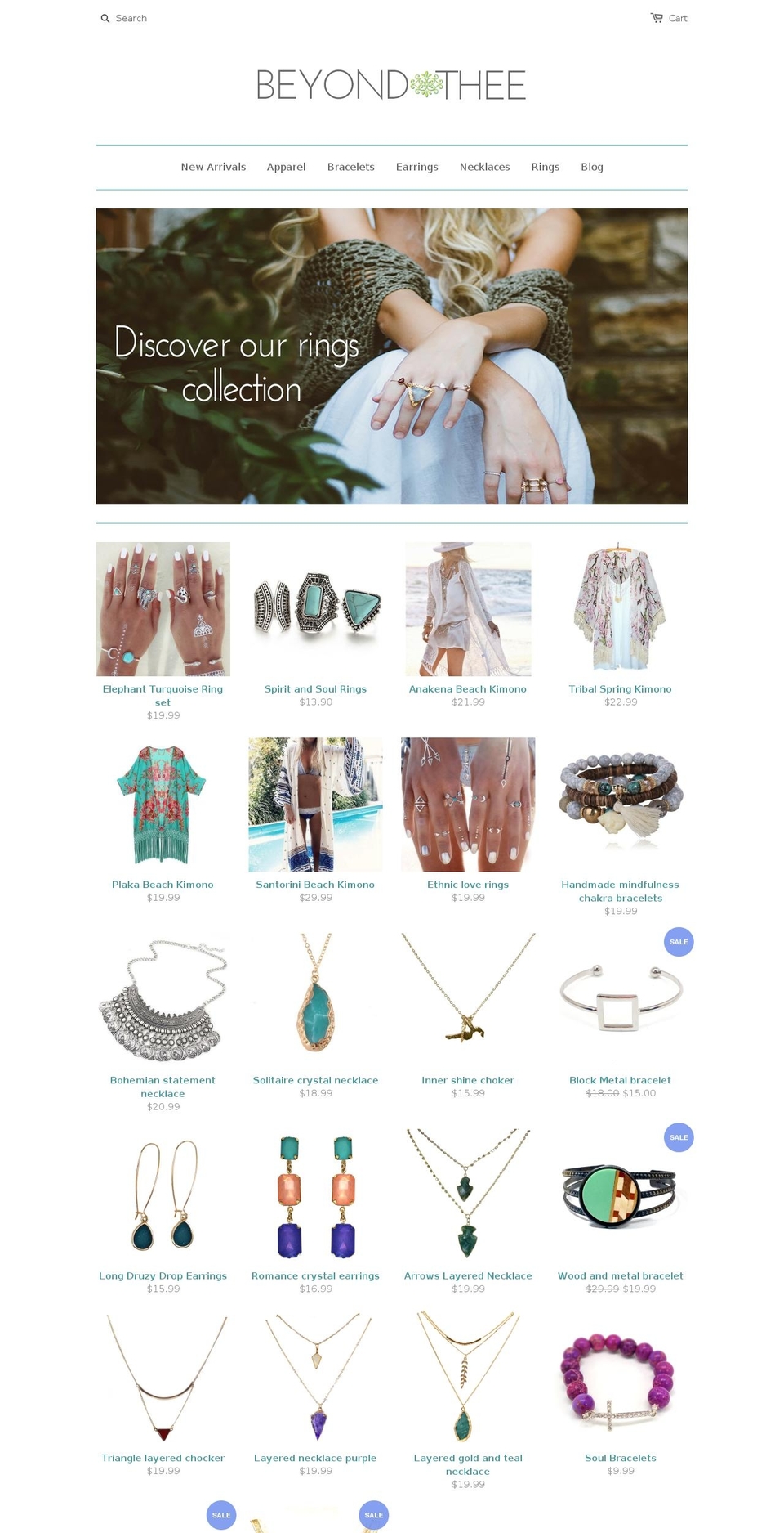 beyondthee.com shopify website screenshot