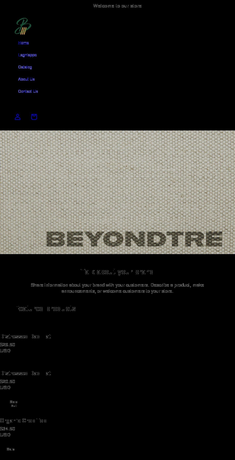 beyondtre.com shopify website screenshot