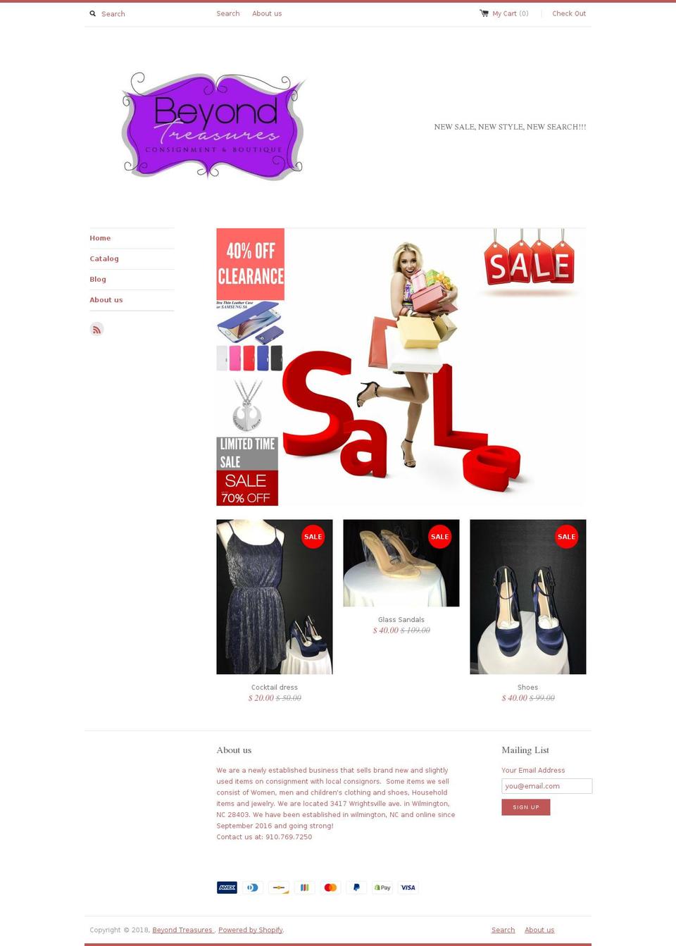 beyondtreasures.org shopify website screenshot
