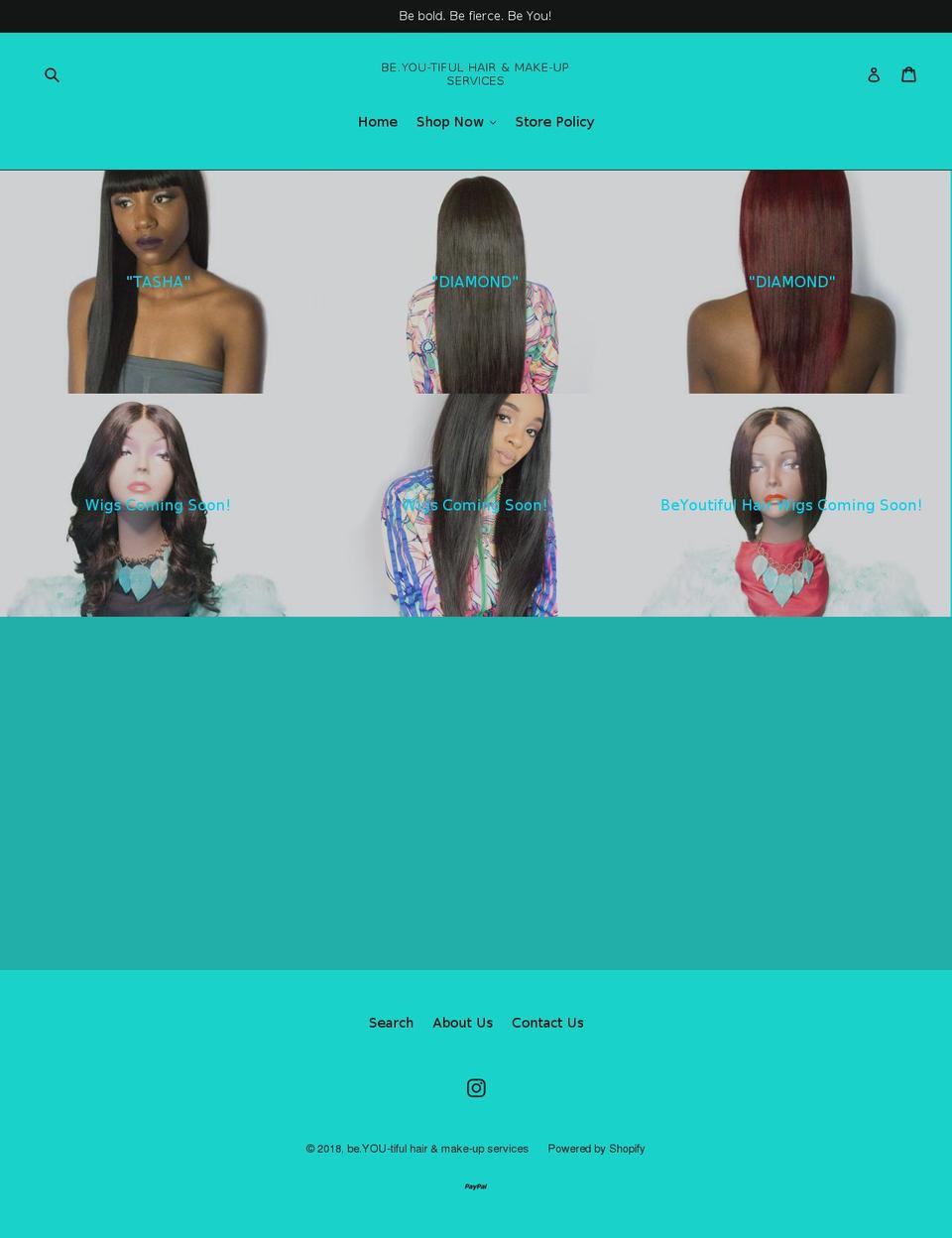 beyou-tiful-hair.com — Shopify storefront screenshot