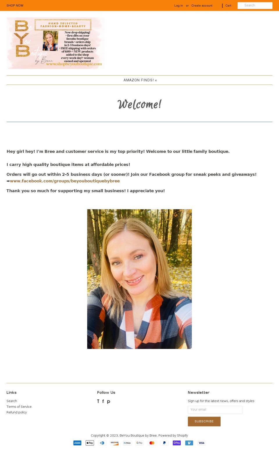 beyouboutiquebybree.com shopify website screenshot