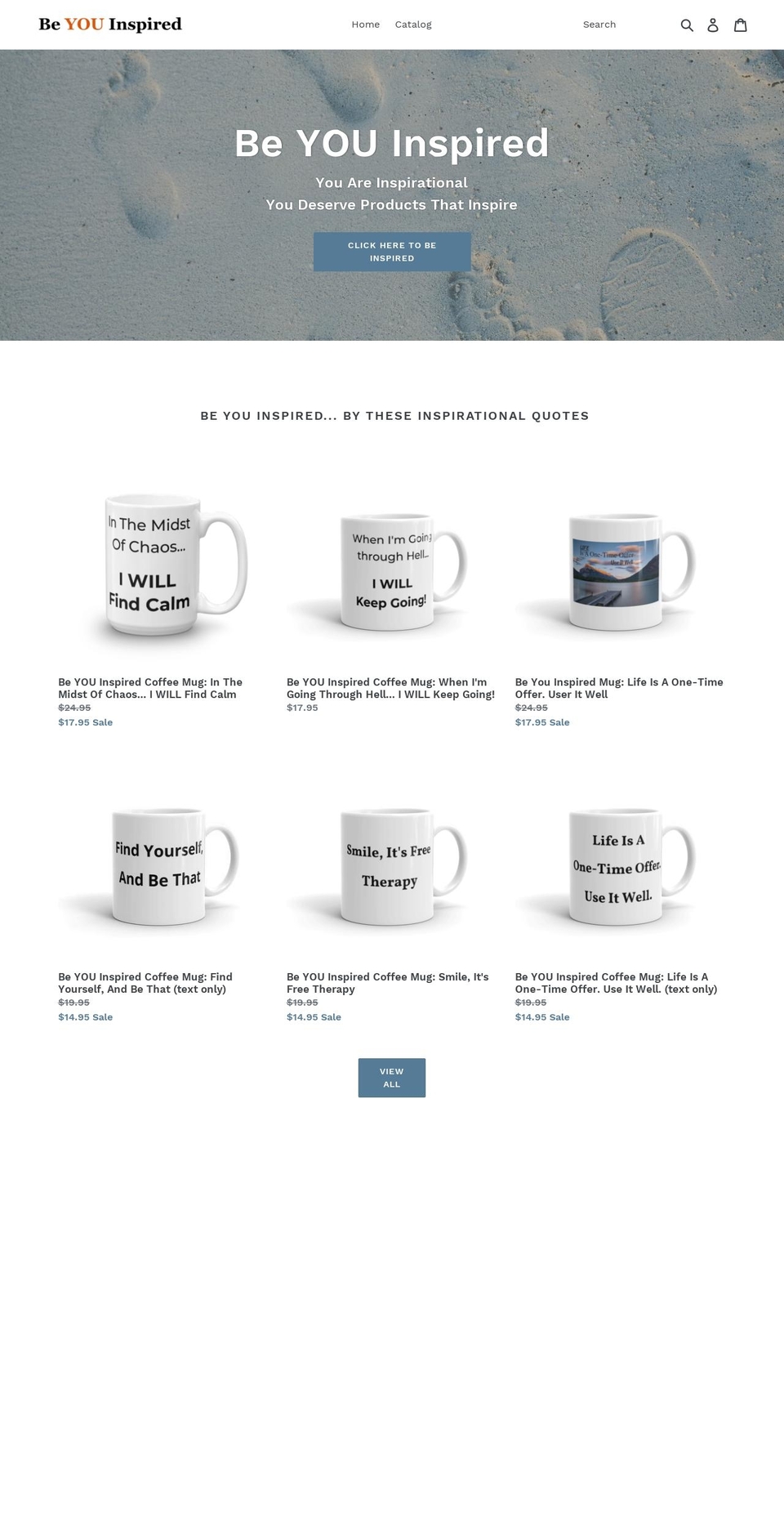 beyouinspired.com — Shopify storefront screenshot