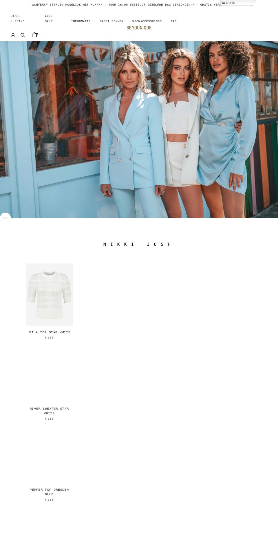 beyouniquefashion.com shopify website screenshot