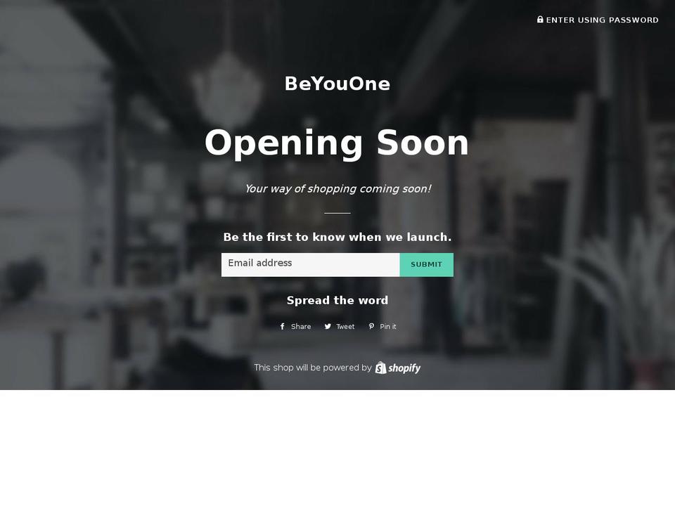 beyouone.com shopify website screenshot