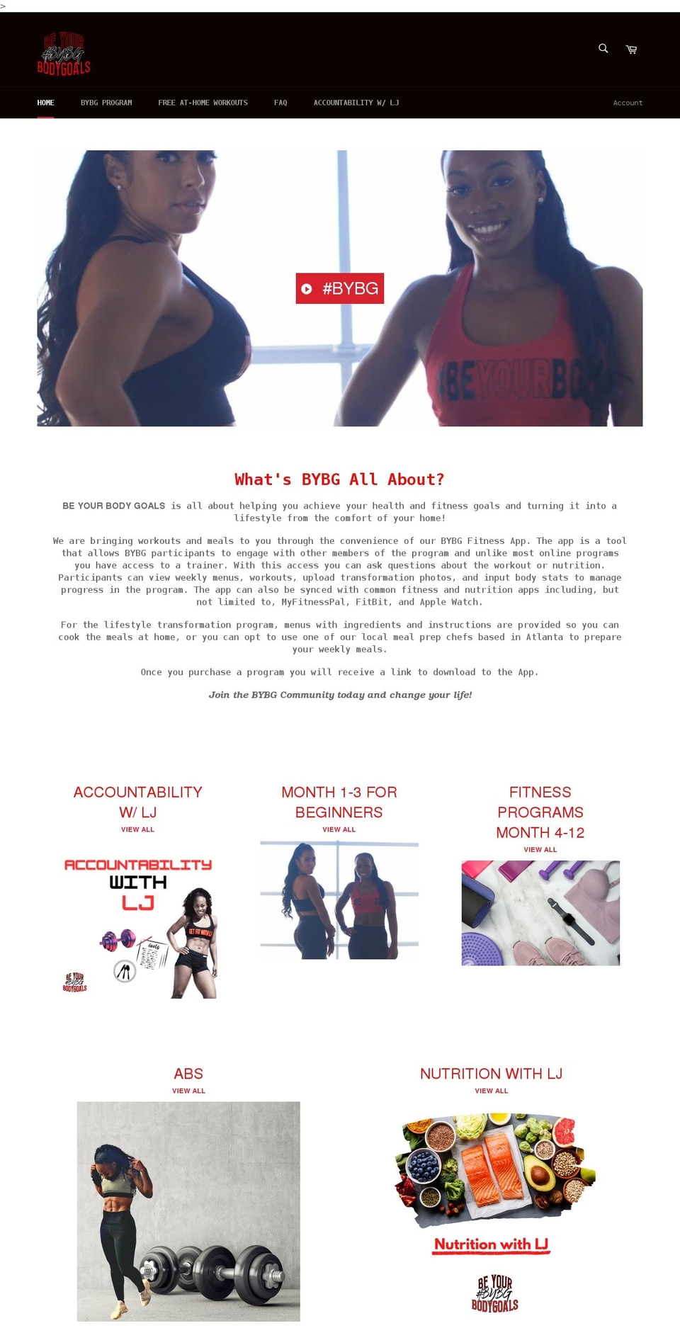 beyourbg.com shopify website screenshot