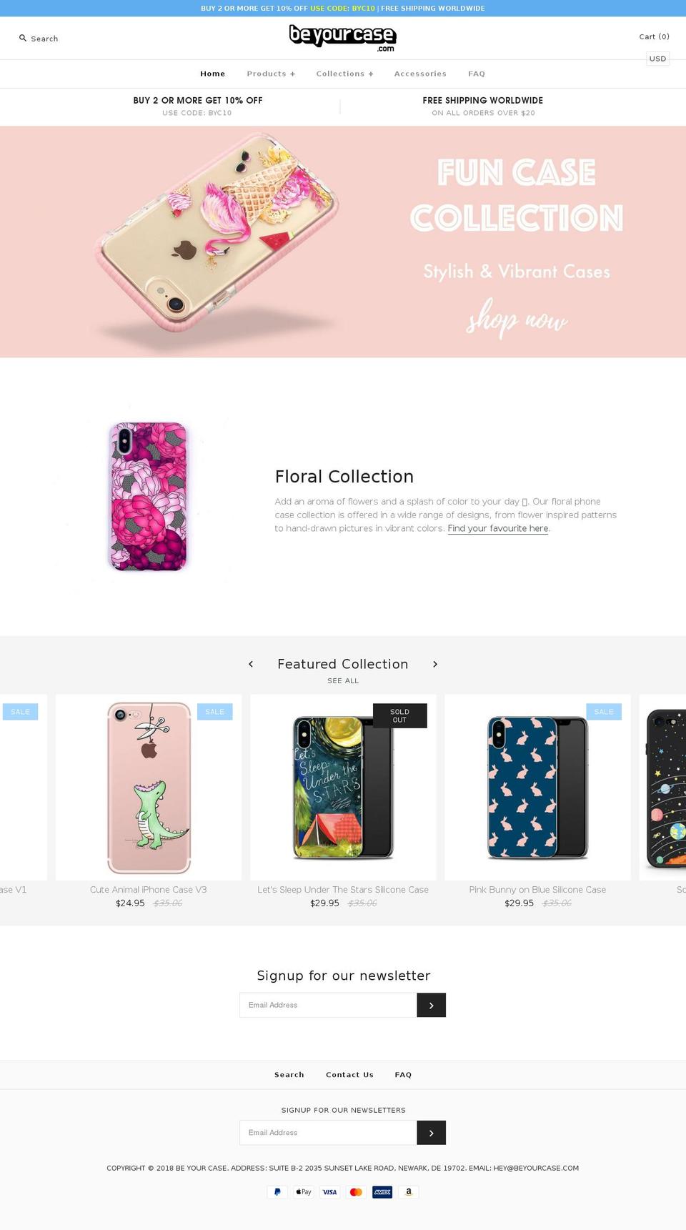 beyourcase.com — Shopify storefront screenshot