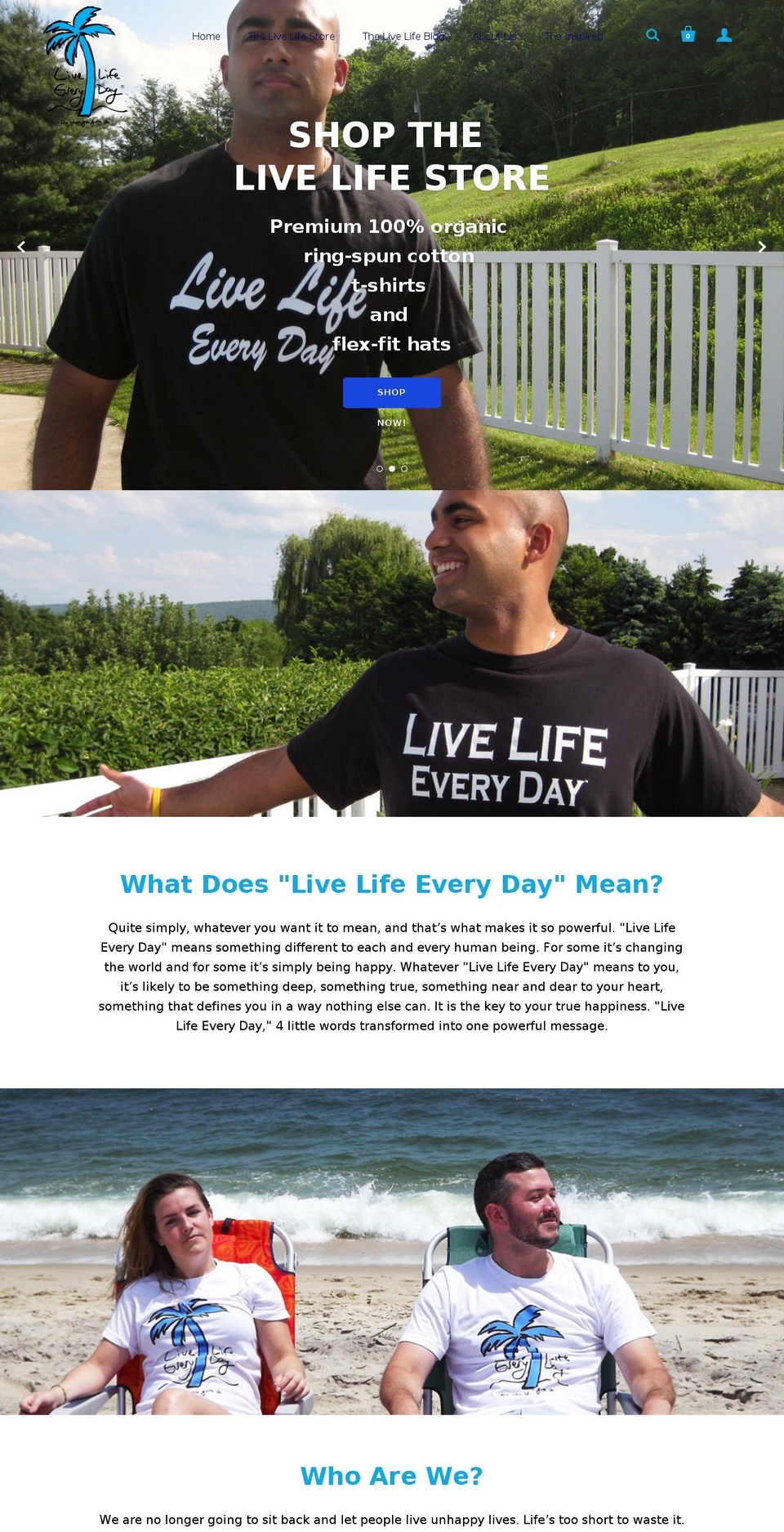 Live Life Every Day Shopify theme site example beyourinspiration.com