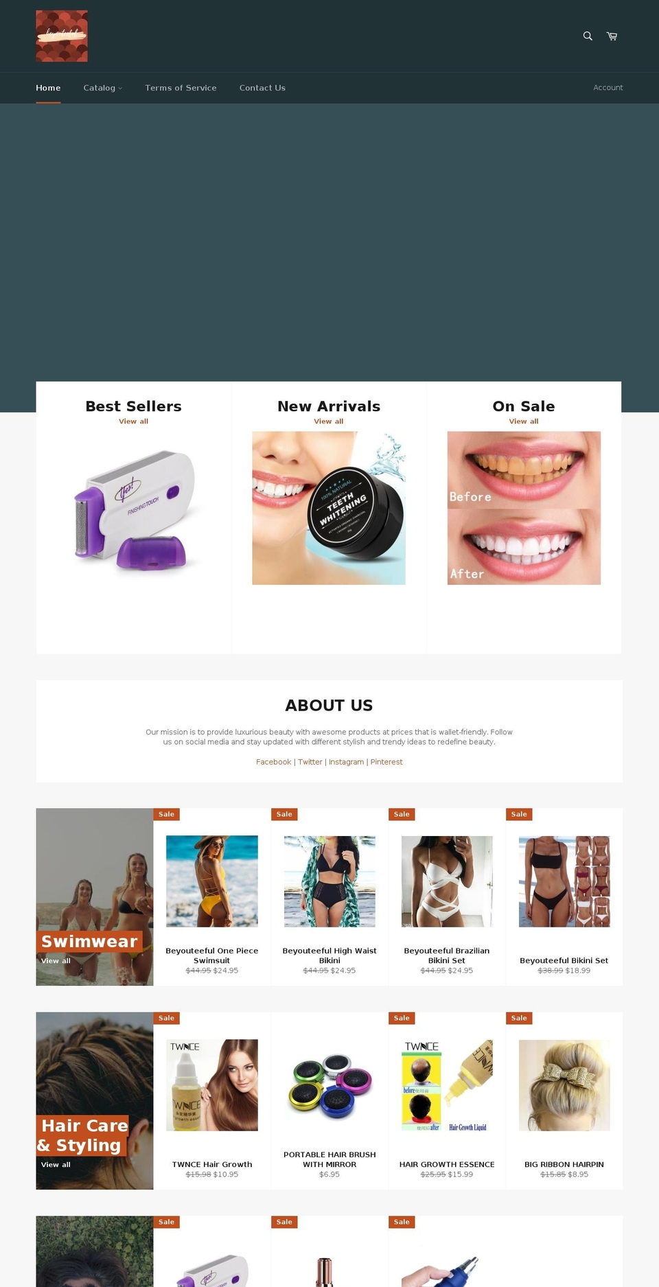 beyouteeful.com — Shopify storefront screenshot