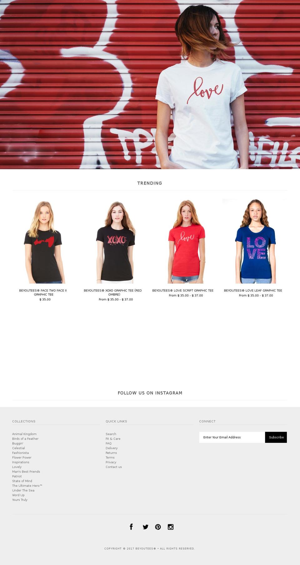 beyoutees.net shopify website screenshot