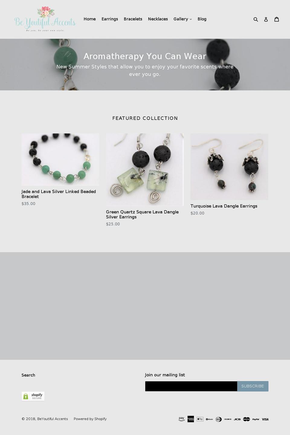 beyoutifulaccents.com — Shopify storefront screenshot