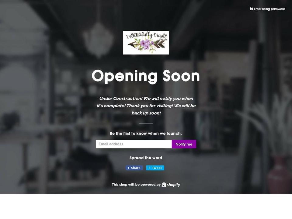 beyoutifullybrightboutique.com — Shopify storefront screenshot