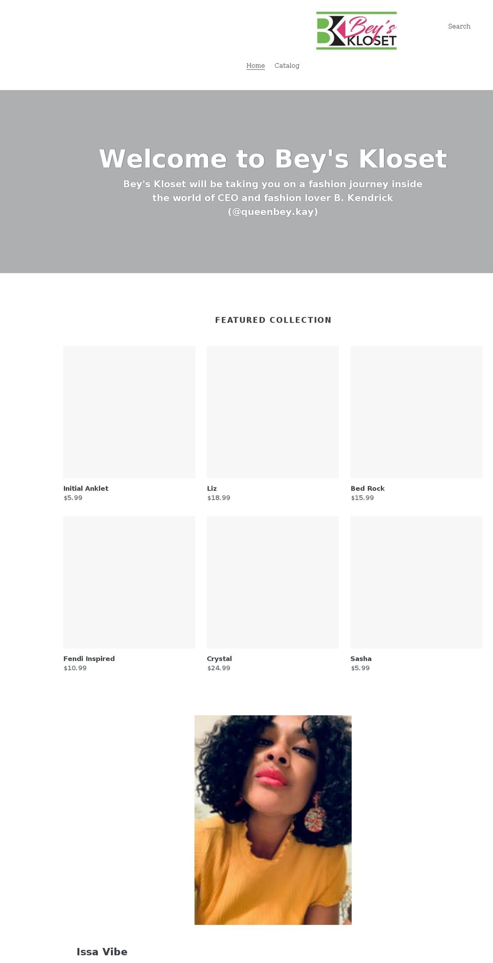 beyskloset.com shopify website screenshot