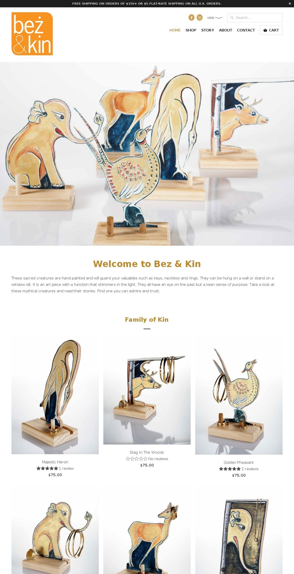 bezandkin.com shopify website screenshot