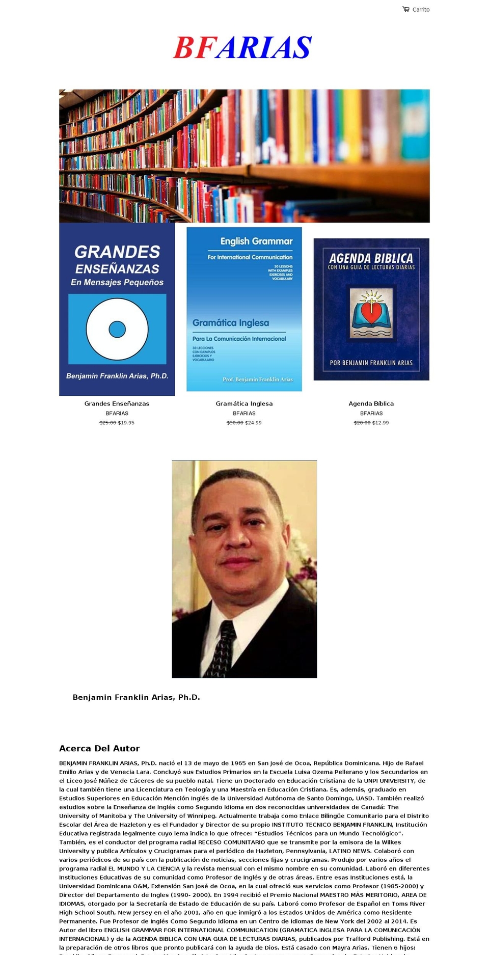 bfarias.com — Shopify storefront screenshot