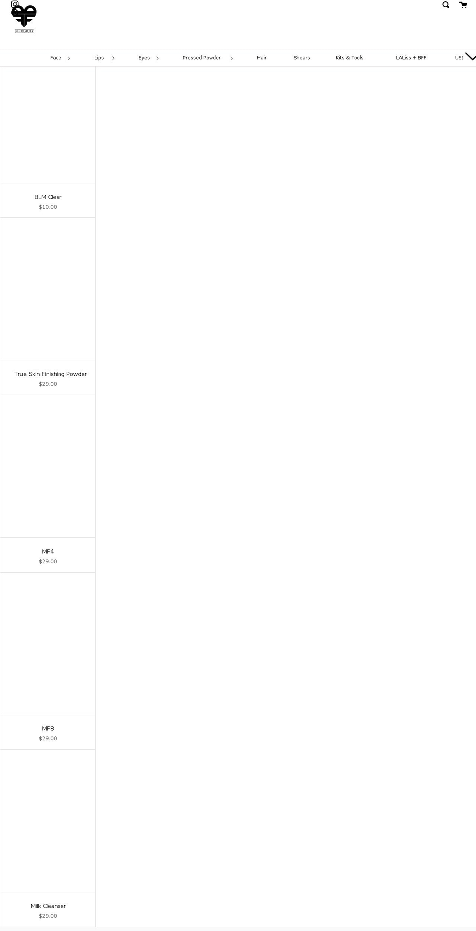bffbeauty.com shopify website screenshot