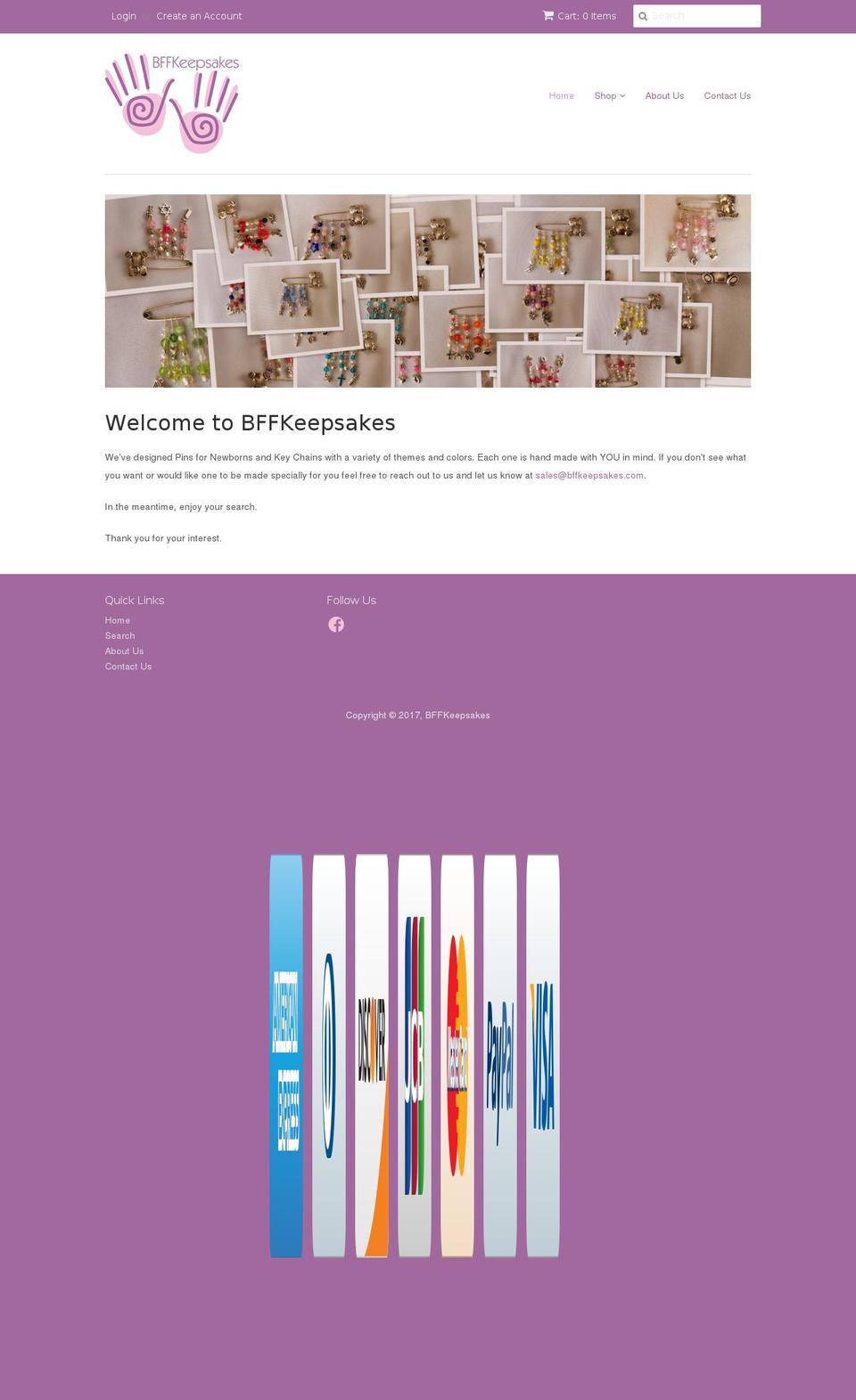 bffkeepsakes.net shopify website screenshot