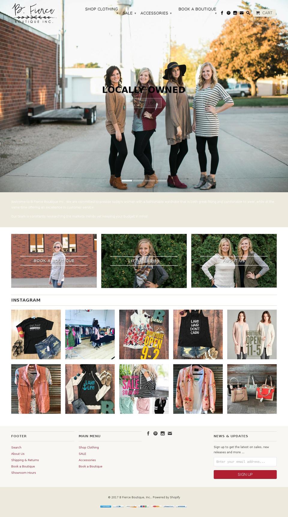 bfierceboutique.com shopify website screenshot
