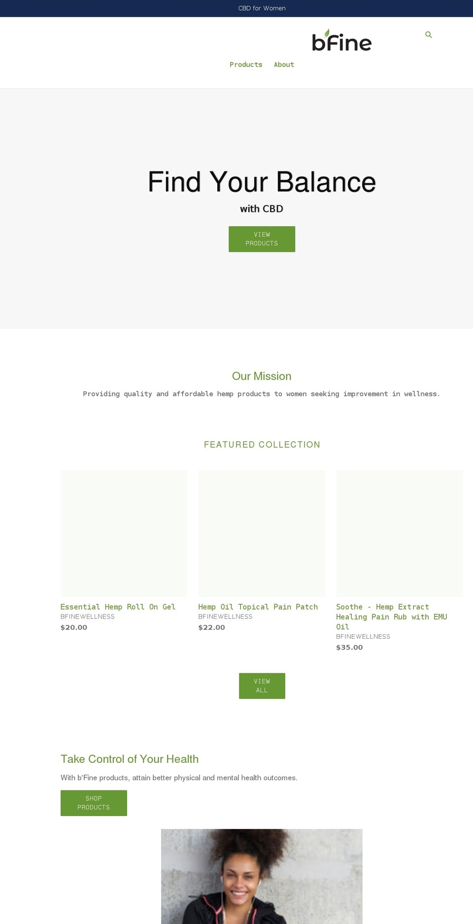 bfine.shop shopify website screenshot