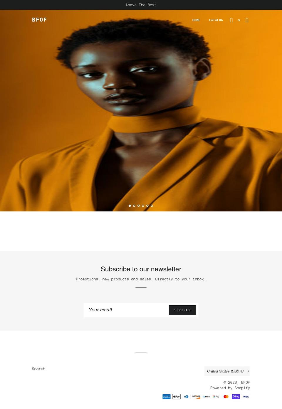 bfofshop.com shopify website screenshot