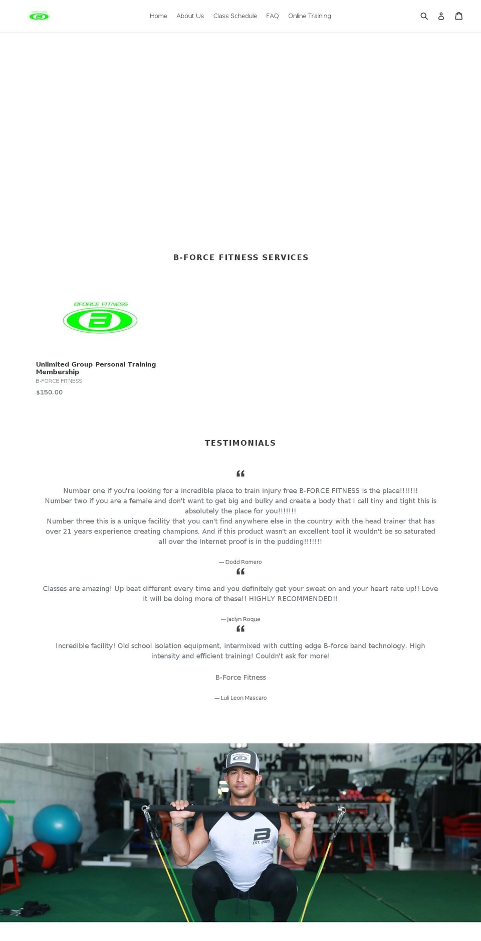 bforcefitness.com — Shopify storefront screenshot
