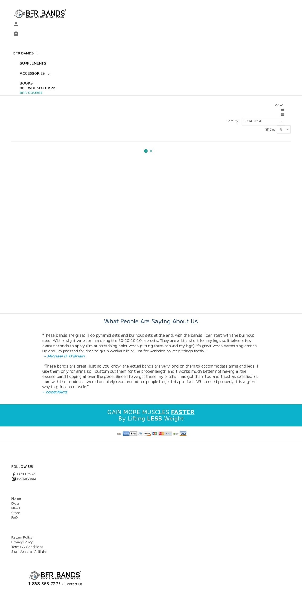 bfrcertification.com — Shopify storefront screenshot
