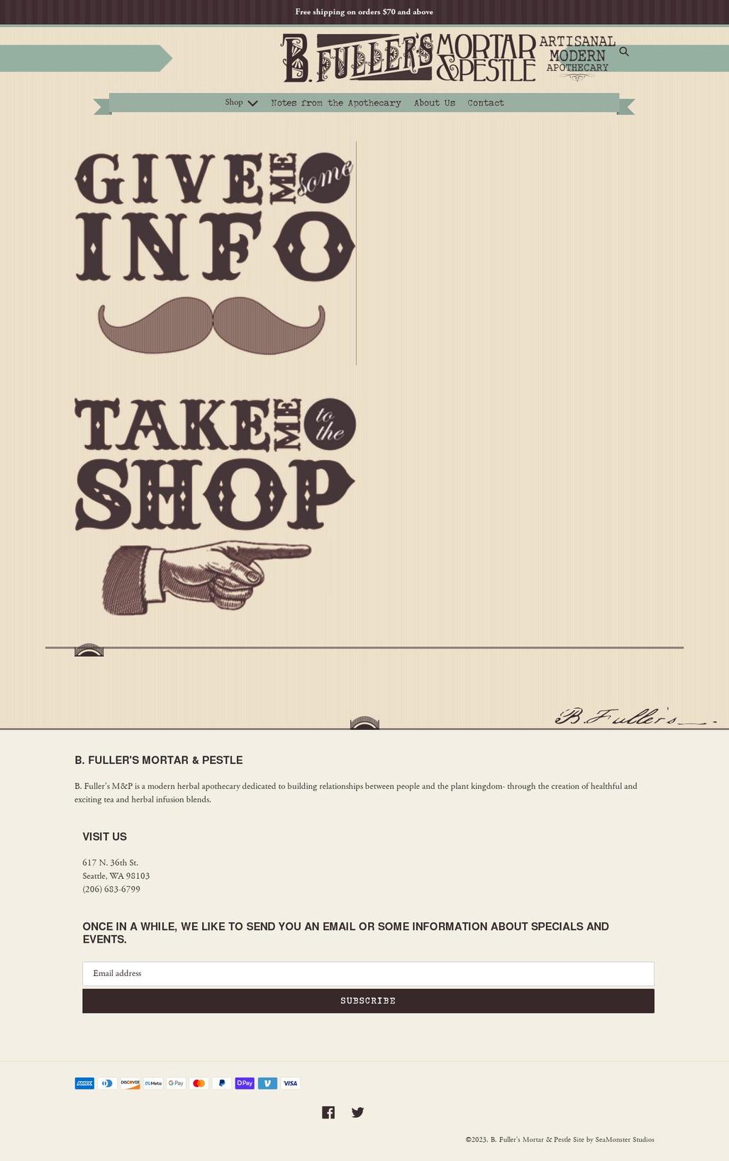 bfullers.com shopify website screenshot