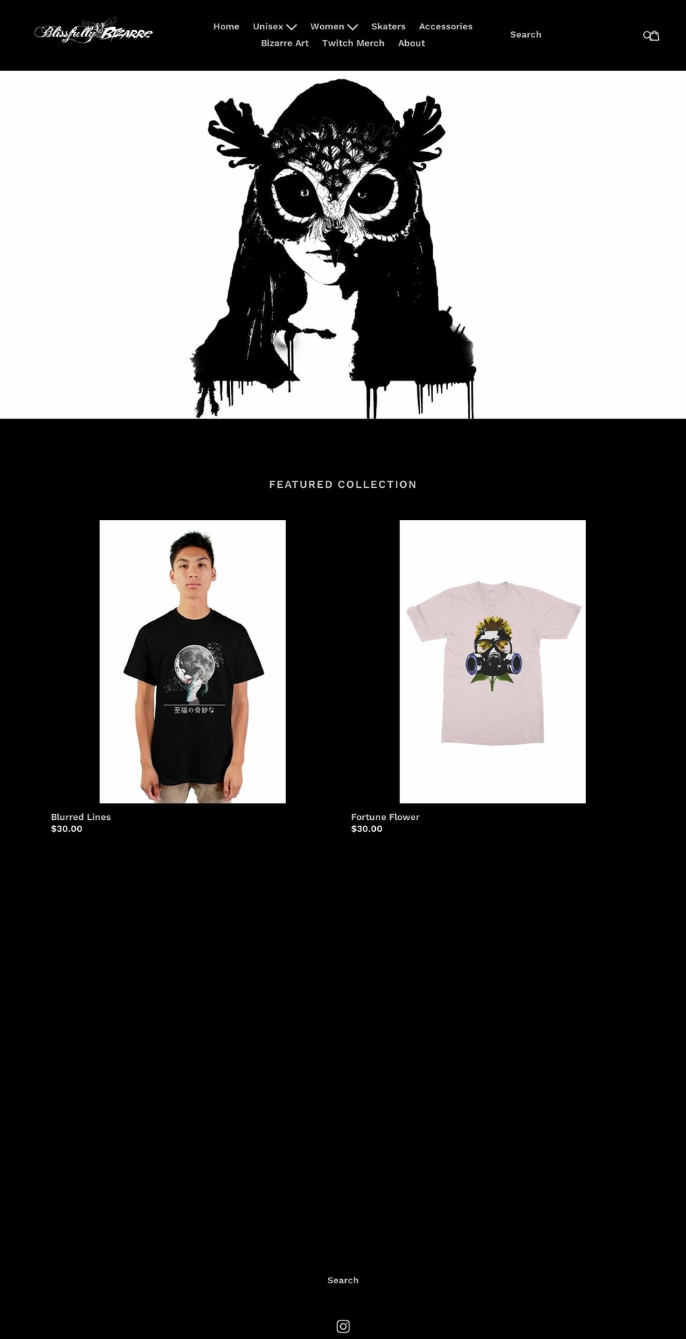 bfullybizarre.com shopify website screenshot
