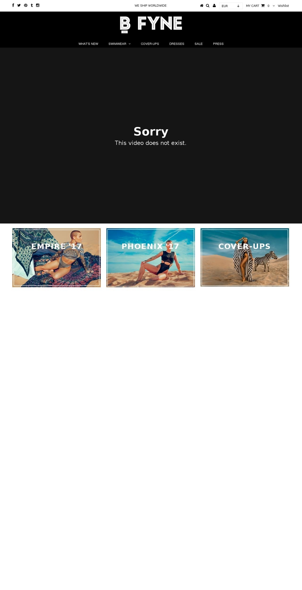 bfyne.com shopify website screenshot