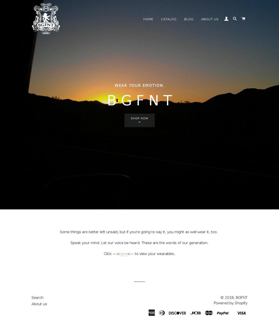 bgfntlifestyle.com — Shopify storefront screenshot