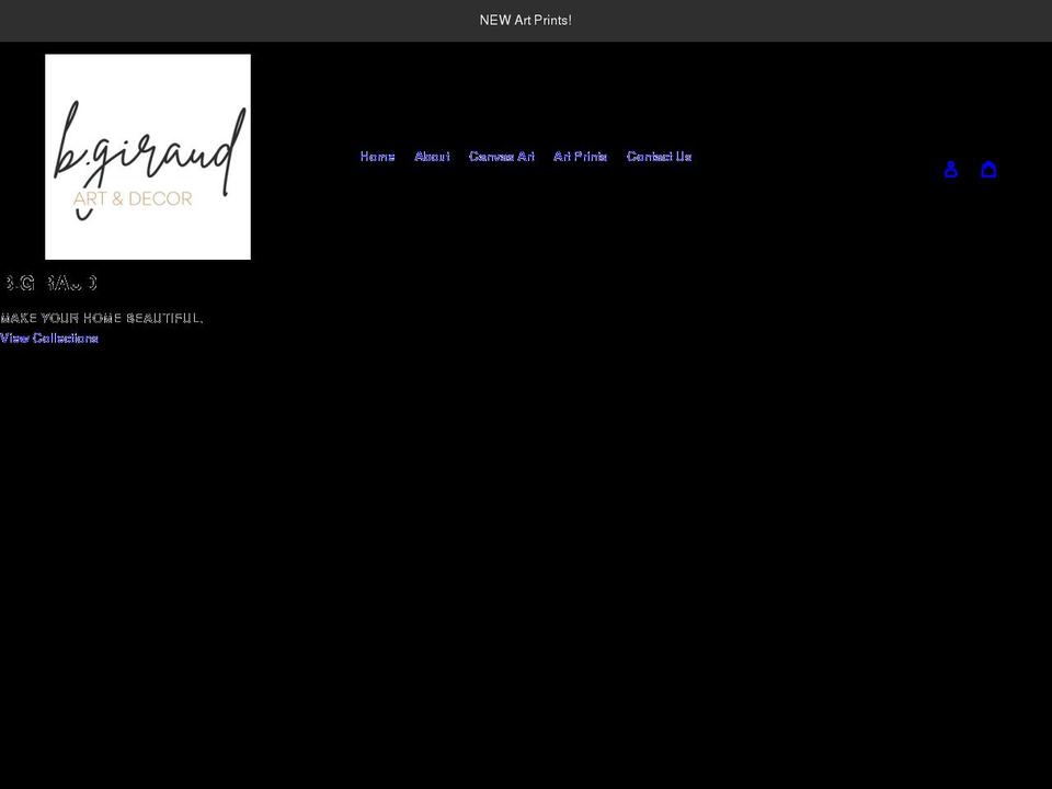 bgiraudart.com shopify website screenshot