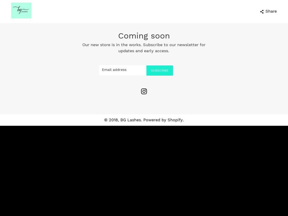 bglashes.com — Shopify storefront screenshot