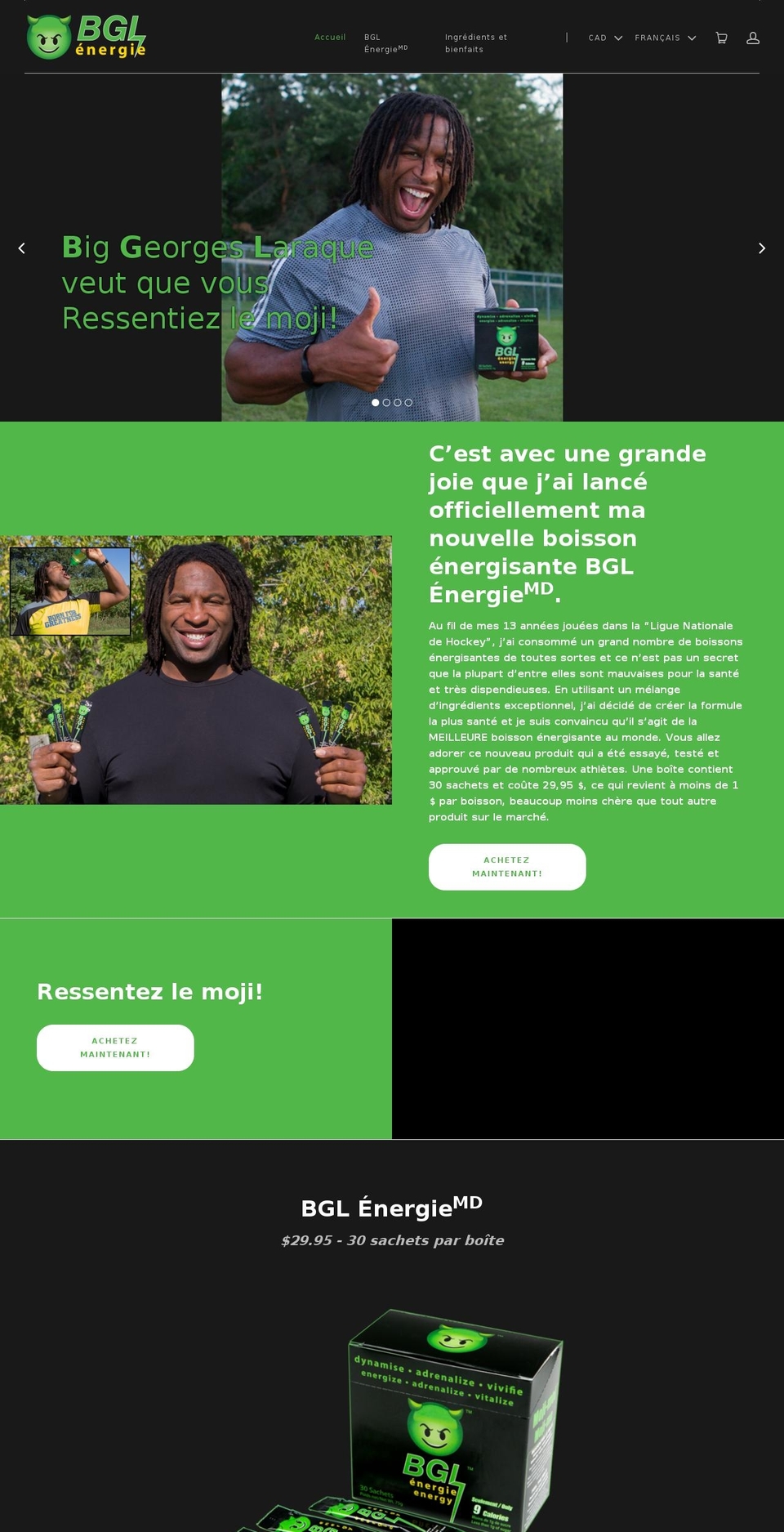 bglenergy.com — Shopify storefront screenshot