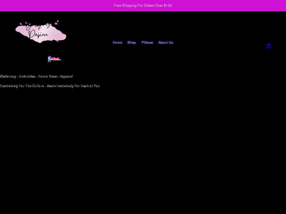 bglitzpapiereaccessoriesapparel.com shopify website screenshot