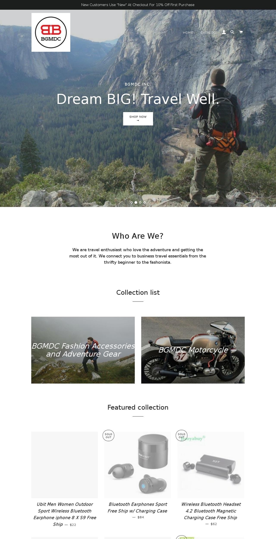 bgmdc.com — Shopify storefront screenshot