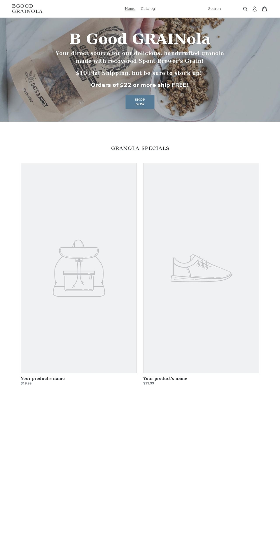 bgood-grainola.myshopify.com shopify website screenshot
