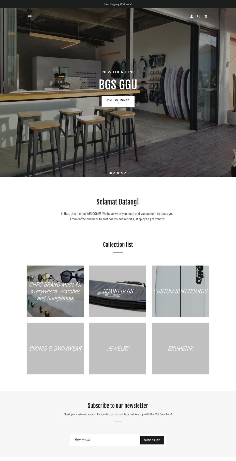 bgsbali.com — Shopify storefront screenshot