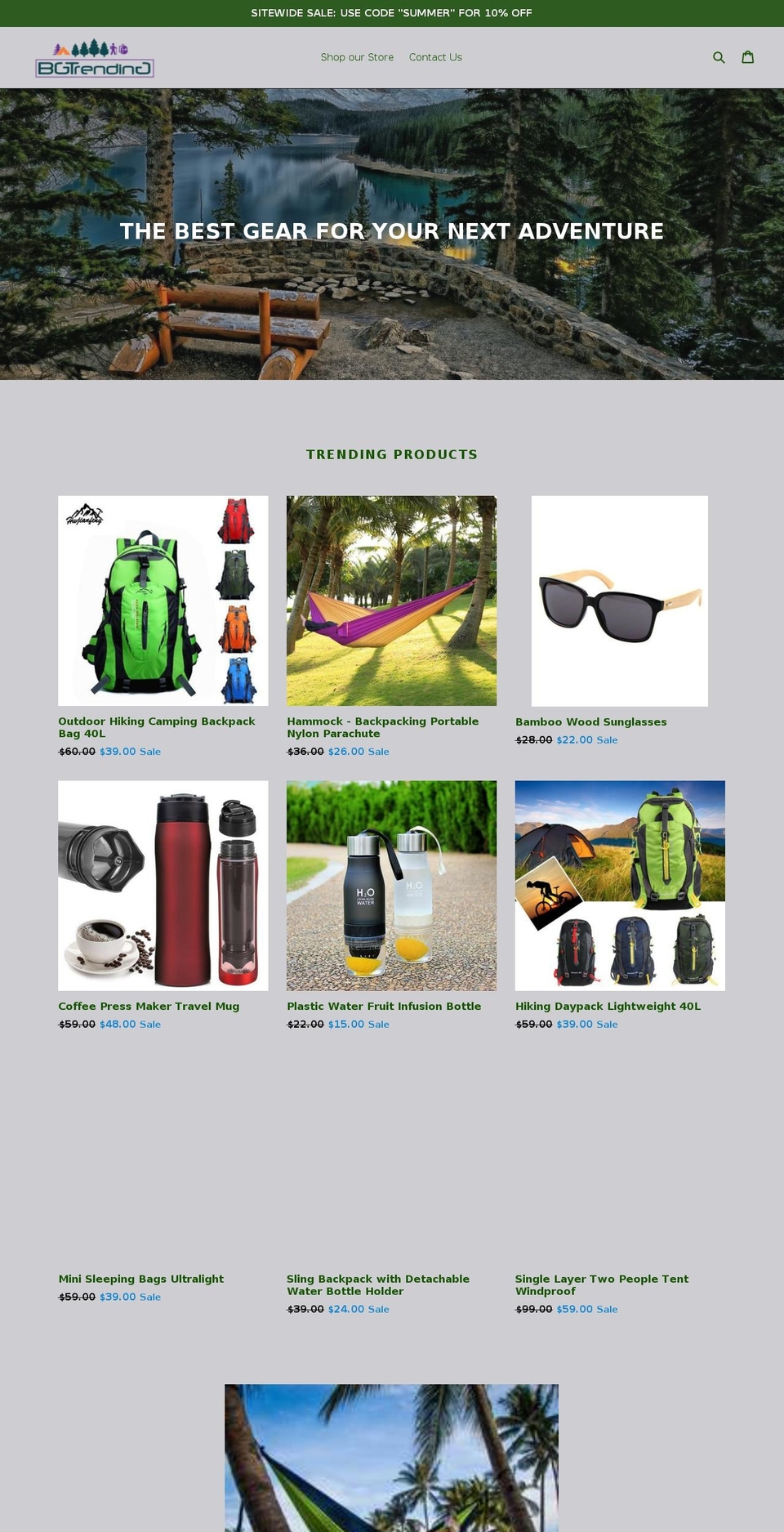 bgtrending.com — Shopify storefront screenshot