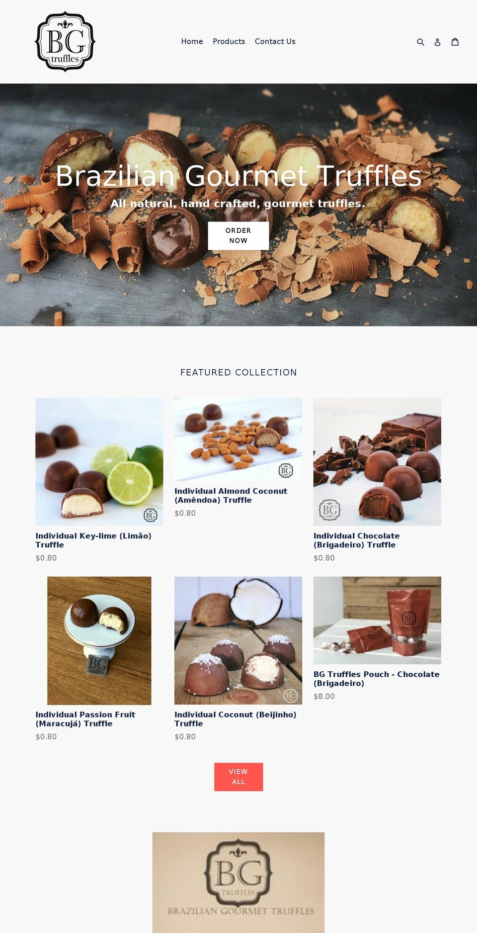 bgtruffles.com — Shopify storefront screenshot