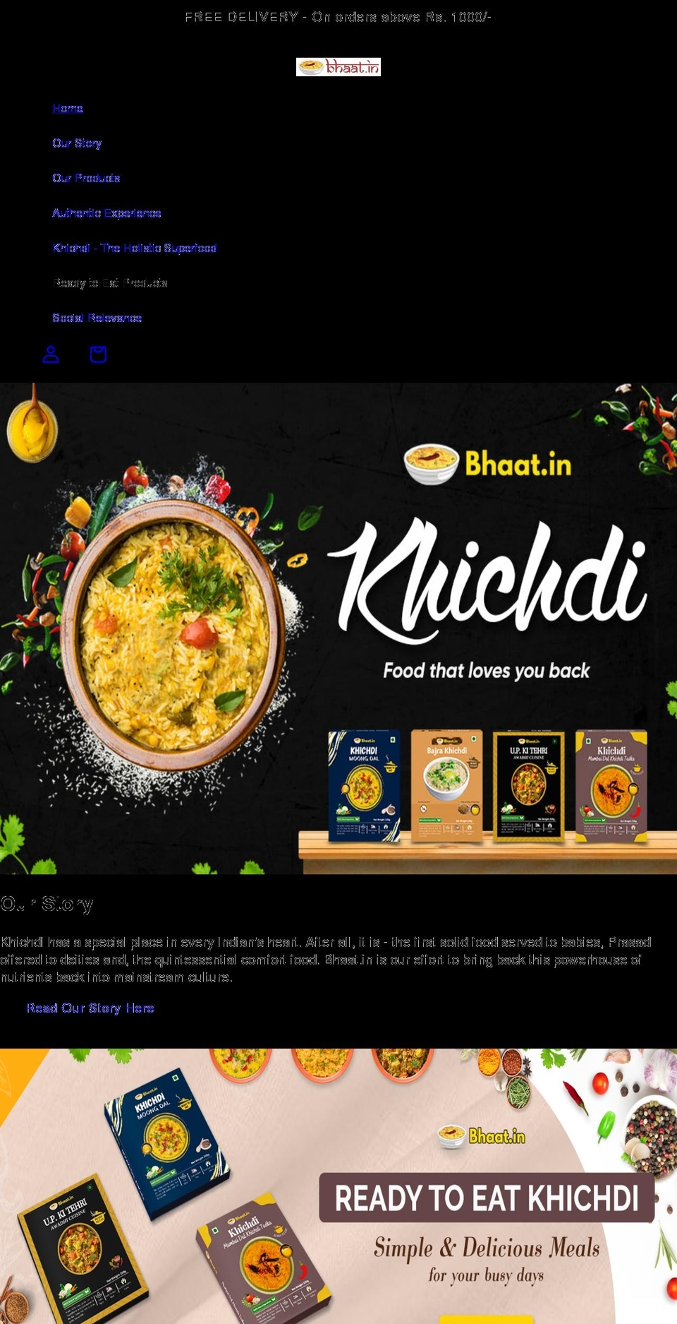 bhaat.in shopify website screenshot